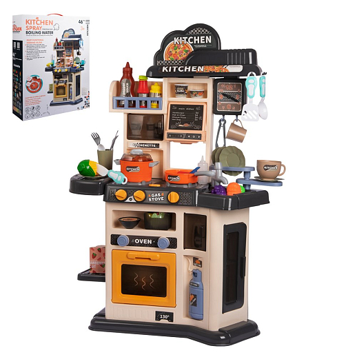 Игровой набор "Кухня", кран-помпа, имитация кипящей воды, пар, еда меняет цвет, в/к 55,5х13,5х46 см в Джамбо Тойз