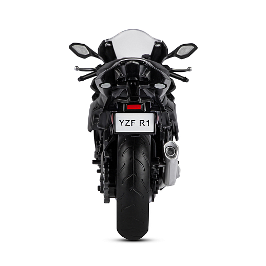 ТМ "Автопанорама" Мотоцикл металл. 1:12 YAMAHA YZF-R1, черный, свободный ход колес, в/к 7,1*11,7*20,6 см в Джамбо Тойз #10