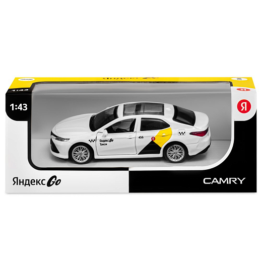 Яндекс Go Машинка металлическая 1:43 Toyota Camry, белый, инерция, откр. двери, 17,5*12,5*6,5 см в Джамбо Тойз #8