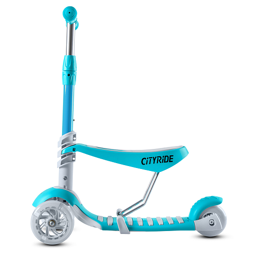 Трехколесный самокат-беговел CITYRIDE 3в1. в/к. Колеса PU 120/95, передние LED свет. Ручка - сталь,  в Джамбо Тойз #8