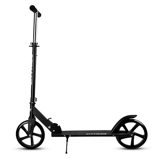 2хкол. самокат CITYRIDE 200, сталь 100%, грипсы 135мм TPR, колеса PU 200/200 мм, черный в Джамбо Тойз #3