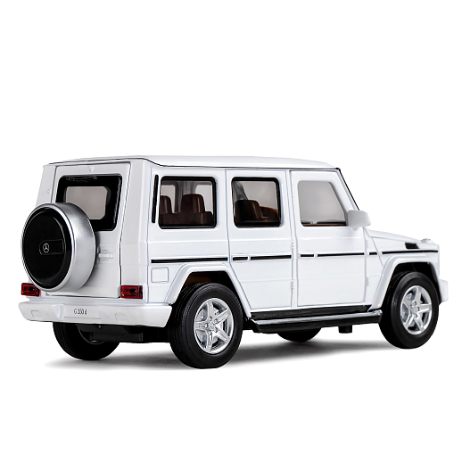 ТМ "Автопанорама" Машинка металлическая 1:32 Mercedes-Benz G350d, белый, откр. капот, передние и задняя двери, свет, звук, инерция, в/к 17,5*13,5*9 см в Джамбо Тойз #5