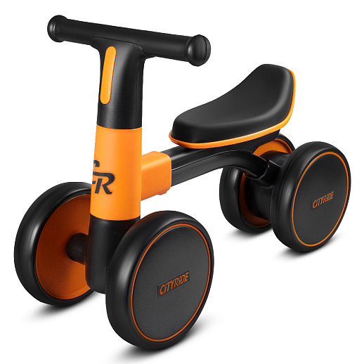 Беговел CITYRIDE, рама сталь, колеса пластик, музыка Шаинского, свет, оранжевый-черный, в/к в Джамбо Тойз #2