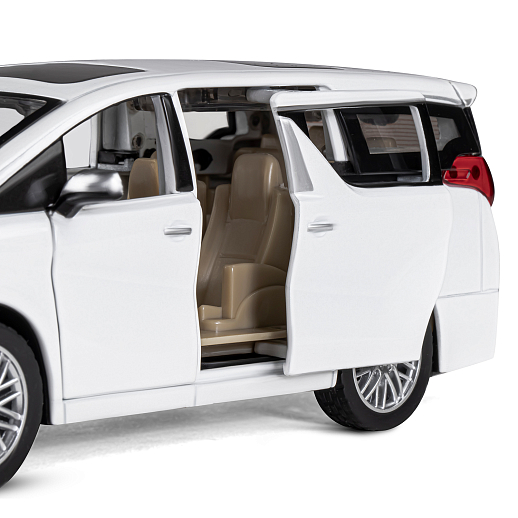 ТМ "Автопанорама" Машинка металлическая 1:29 Toyota Alphard, белый, откр. передние и боковые, багажник, свет, звук, инерция,  в/к 20*10*11 см в Джамбо Тойз #14