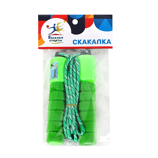 Скакалка Веселые старты, 2.8м,ручки ЭВА со встроенным счетчиком,  веревка лавсан в Джамбо Тойз #7