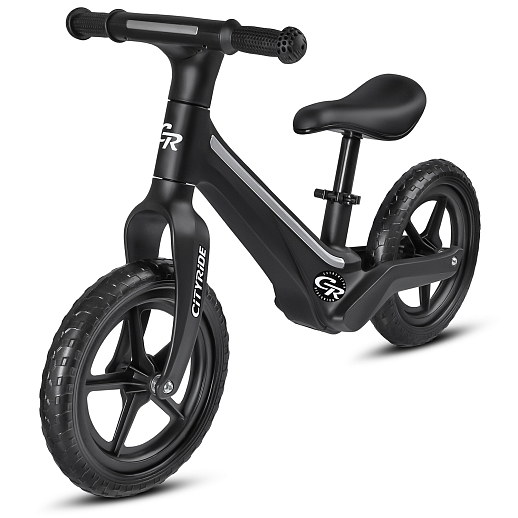 Беговел Cityride, модель CR-BB-07, рама пластик, колеса PU 12", свет, цвет чёрный в Джамбо Тойз #2