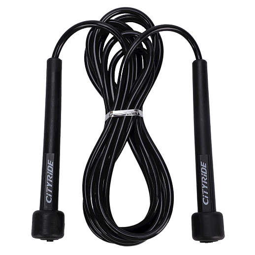 Скакалка спортивная, 3,2 м, ручка PP, веревка PVC,цвет черный на блистере,  в/п в Джамбо Тойз #3