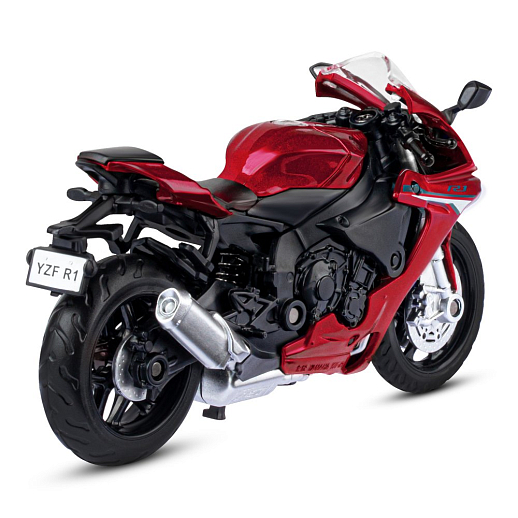 ТМ "Автопанорама" Мотоцикл металлический 1:18 YAMAHA YZF-R1, красный, свободный ход колес, в/к 9,2 х 4,5 х 14 см в Джамбо Тойз #5