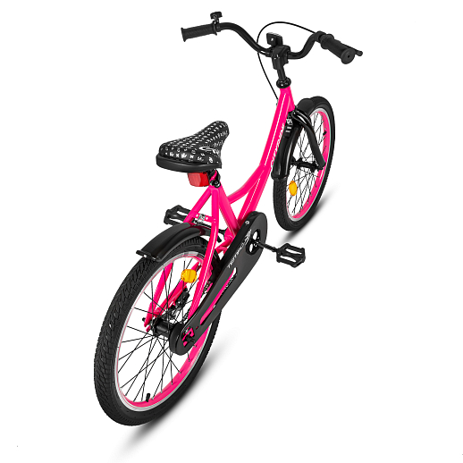 Велосипед двухколёсный CITYRIDE, модель CR-B2-04, рама сталь, колеса алюминий 20", подножка, цвет розовый в Джамбо Тойз #3