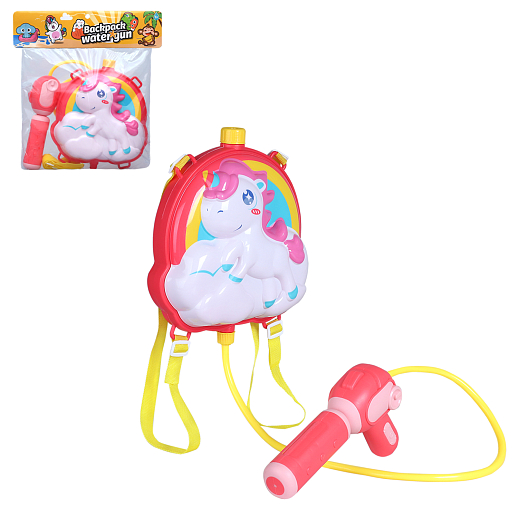 Водяной пистолет-рюкзак, "Единорожка" белый/розовый, 33*40,5*8 в/п в Джамбо Тойз