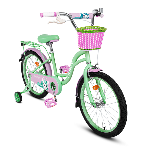 Детский велосипед "City-Ride Tempo". Рама - сталь, стальн.обод 20", шины 2,125, страховочные колеса, корзинка в Джамбо Тойз #2