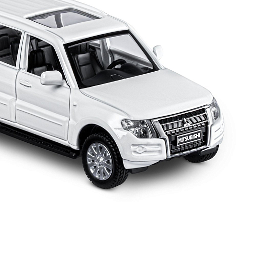 ТМ "Автопанорама" Машинка металлическая 1:43 Mitsubishi Pajero 4WD Turbo,белый, откр. двери, инерция, в/к 16*7,5*5 см в Джамбо Тойз #2