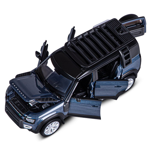 ТМ "Автопанорама" Машинка металлическая 1:32 Land Rover Defender 110, синий, откр.4 двери, капот, багажник, свет, звук, свободный ход колес, в/к 18*13,5*9 см в Джамбо Тойз #12