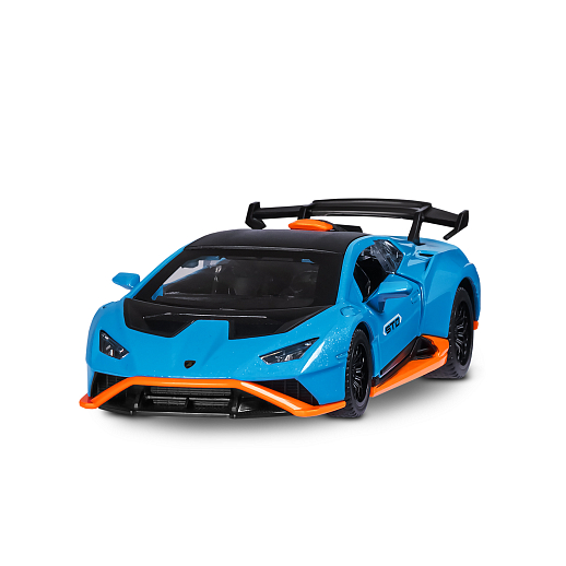 ТМ "Автопанорама" Машинка металл. 1:40 Lamborghini STO, голубой, инерция, откр. двери, в/к 17,5*12,5*6,5 см в Джамбо Тойз #2