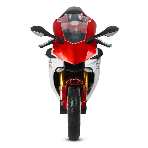 ТМ "Автопанорама" Мотоцикл металл. 1:12 YAMAHA YZF-R1, красный, свободный ход колес, в/к 7,1*11,7*20,6 см в Джамбо Тойз #6