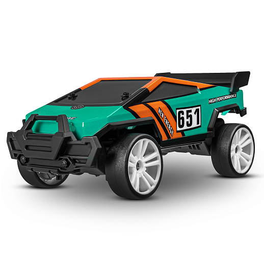 Р/у скоростная машина для дрифта,1:18,подсветка корпуса и днища, запасн. колеса, конусы 4шт.,цвет зеленый,с аккум, в/к 34*20,5*17,5см в Джамбо Тойз #11