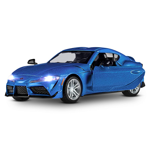 ТМ "Автопанорама" Машинка металлическая 1:31 Toyota Supra, матовый синий, откр. двери, свет, звук, инерция в/к 17,5*13,5*9 см в Джамбо Тойз #8