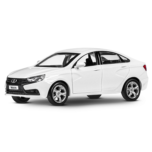 ТМ "Автопанорама" Машинка металлическая 1:43, LADA VESTA белая, откр. 2 двери., инерция в Джамбо Тойз #2