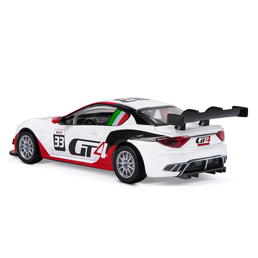 ТМ "Автопанорама" Машинка металл., 1:32 Maserati Gran Turismo MC GT4, белый, инерция, свет, звук, откр. двери, в/к 17,5*13,5*9 см в Джамбо Тойз #13