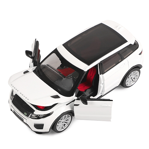 ТМ "Автопанорама" Машинка металлическая 1:24 Land Rover Range Rover Evoque HSE 2017, белый, откр. двери и капот, свет, звук, свободный ход колес, в/к 24,5*12,5*10,5 см в Джамбо Тойз #12