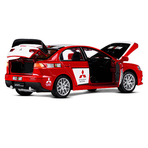 ТМ "Автопанорама" Машинка металлическая1:32 Mitsubishi Lancer Evolution, красный, откр. двери, капот и багажник, свет, звук, инерция, в/к 18*13,5*9 см в Джамбо Тойз #15