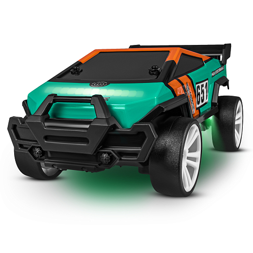 Р/у скоростная машина для дрифта,1:18,подсветка корпуса и днища, запасн. колеса, конусы 4шт.,цвет зеленый,с аккум, в/к 34*20,5*17,5см в Джамбо Тойз #10