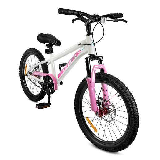 Велосипед двухколёсный CITYRIDE, модель CR-B2-12B, колеса 20", рама сталь, дисковые мех. тормоза, амортизационная вилка, обода сталь, цвет белый в Джамбо Тойз