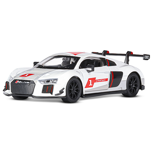 ТМ "Автопанорама" Машинка металлическая 1:32 AUDI R8, белый перламутр, свет, звук, откр. двери, инерция, в/к 17,5*13,5*9 см в Джамбо Тойз #2