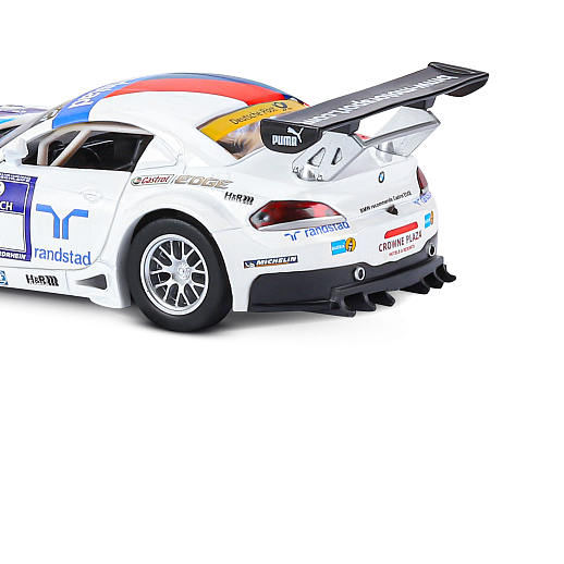 ТМ "Автопанорама" Машинка металлическая 1:32 BMW Z4 GT3, белый, свет, звук, откр. двери и капот, инерция, в/к 17,5*13,5*9 см в Джамбо Тойз #17