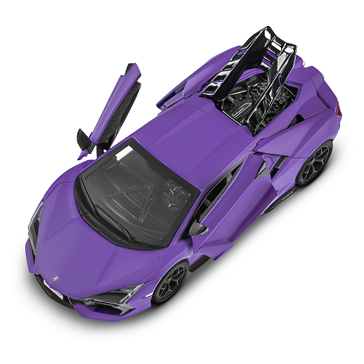 Игрушка для детей: Машинка металлическая, 1:24 Lamborghini, цвет фиолетовый, свет, звук, свободный ход колес, артикул JB1251761 в Джамбо Тойз #12