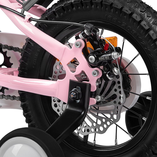 Велосипед двухколёсный CITYRIDE, модель CR-B2-07B, колеса 12", рама сталь, дисковые мех. тормоза, обода сталь, балансирные колёса, цвет розовый в Джамбо Тойз #5