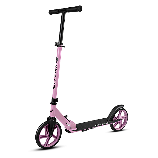 2хкол. самокат CITYRIDE 200, сталь 100%, грипсы 135мм TPR, колеса PU 200/200 мм. Розовый в Джамбо Тойз #3