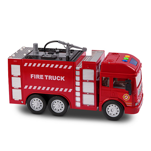 Фрикционная машина "Пожарная" на бат.,со светом и звуком, стреляет водой, красный, в/к 35,5х12,5х19,5 см в Джамбо Тойз #8