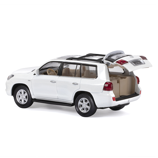 ТМ "Автопанорама" Машинка металлическая 1:32 Lexus LX570, белый, свет, звук, откр. двери и багажник, инерция, в/к 17,5*13,5*9 см в Джамбо Тойз #13