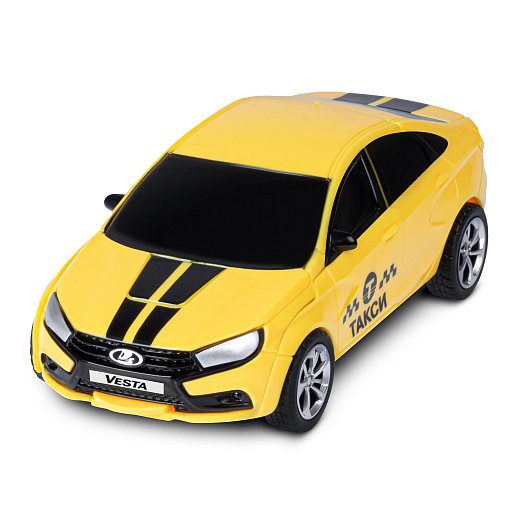 AUTODRIVE_LADA Vesta_машинка-робот фрикционная,13см,одной кнопкой трансформируется в робота,желтая,в/к 13,5*6,5*5,5 см в Джамбо Тойз #2