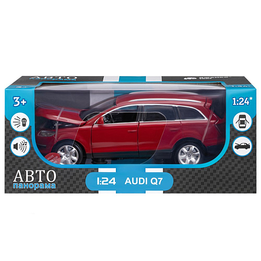 ТМ "Автопанорама" Машинка металлическая 1:24 Audi Q7, бордовый, откр. двери, капот и багажник, свободный ход колес, в/к 24,5*12,5*10,5 см в Джамбо Тойз #19