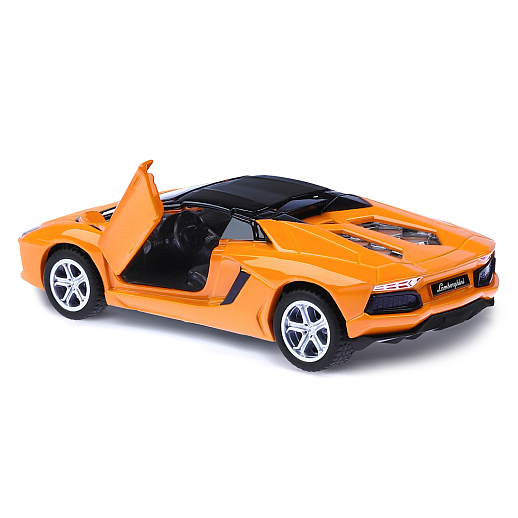 ТМ "Автопанорама" Машинка металл. 1:43 Lamborghini Aventador LP700-4 Roadster, оранжевый, инерция, откр. двери, в/к 16*7,5*5 см в Джамбо Тойз #11