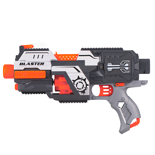 Бластер с мягкими пулями, на бат., 30 пуль в компл., барабанный магазин, в/к 43,5*10,5*22,5см в Джамбо Тойз #11