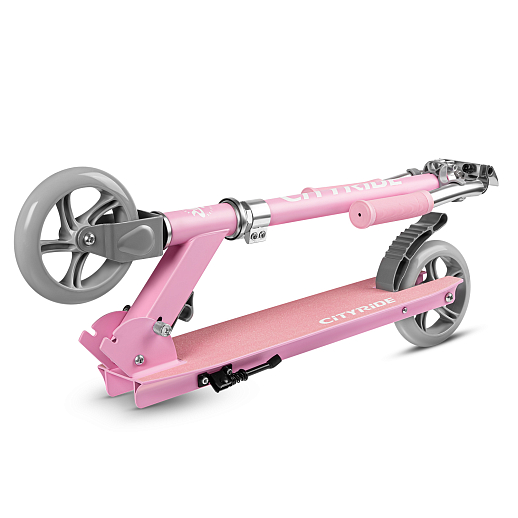 Самокат 2хколесный Материал: Алюминий.Колесо: 145 мм PU,Размер в разложенном виде: 76X36X95 см¶Размер деки: 51X12 см¶Цвет: розовый в Джамбо Тойз #6