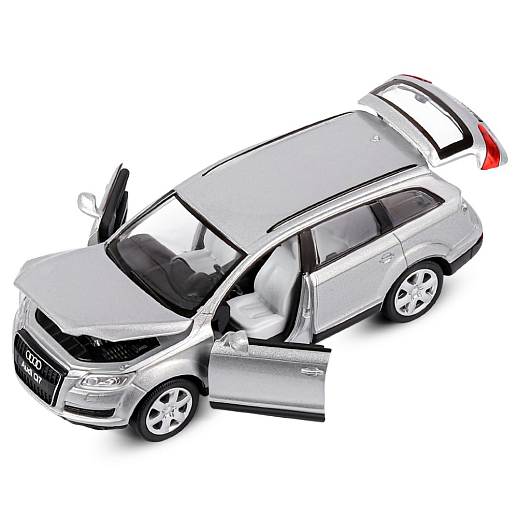 ТМ "Автопанорама" Машинка металлическая 1:32 Audi Q7, серебряный, свет, звук, откр. двери капот и багажник, инерция, в/к 17,5*13,5*9 см в Джамбо Тойз #13