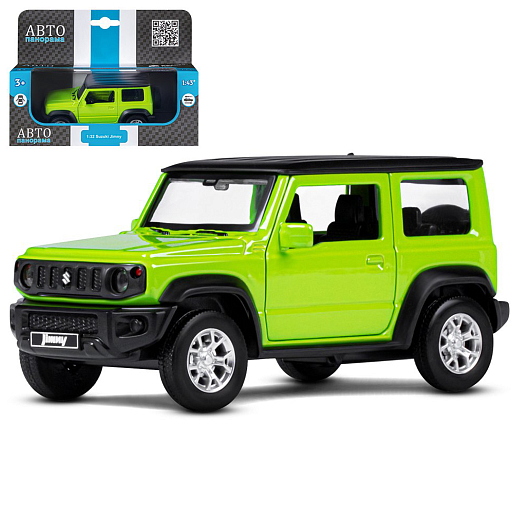 ТМ "Автопанорама" Машинка металлическая 1:32 Suzuki Jimny, зеленый, инерция, откр. двери, в/к 17,5*12,5*6,5 см в Джамбо Тойз