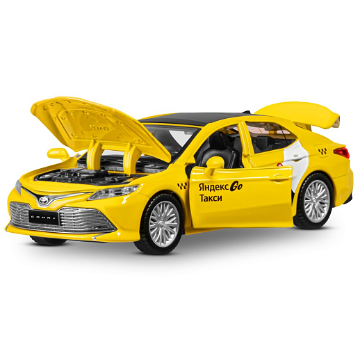 Яндекс Go машинка металлическая, 1:34 Toyota Camry, цвет желтый, инерция, свет, откр. двери, в/к 17,5*13,5*9 см в Джамбо Тойз #7
