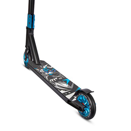 Трюковый самокат CITYRIDE REVO, в/к, T-bar сталь 53*60см, дека алюм.50*10см, колеса PU 86A 110мм, алюм. диск, вилка сталь., HIC, цвет голубой в Джамбо Тойз #2