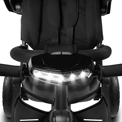 Детский трехколесный велосипед с ручкой CITY-RIDE LUNAR. Поворотное сиденье 360, складная крыша D600, подножки, надувные колеса 12/10, фара в Джамбо Тойз #9