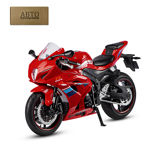 ТМ "Автопанорама" Мотоцикл металл. 1:12 SUZUKI GSX-R1000, красный, свободный ход колес, в/к 22,6*12,7*7,2 см в Джамбо Тойз