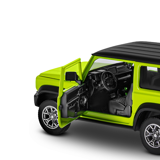 Машинка металлическая 1:32 Suzuki Jimny 2018, зеленый, тюнинг, откр. двери, свободный ход колес, в/к 23,5*10*4 см в Джамбо Тойз #13