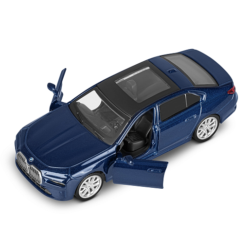 ТМ "Автопанорама" Машинка металл. 1:47 BMW I7, голубой, инерция, откр. двери, в/к 17,5*12,5*6,5 см в Джамбо Тойз #12