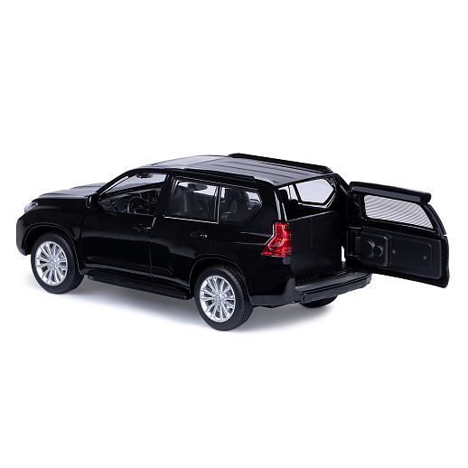 ТМ "Автопанорама" Машинка металлическая 1:32 Land Cruiser Prado, черный, свет, звук, откр. двери, капот и багажник, инерция, в/к 17,5*13,5*9 см в Джамбо Тойз #18