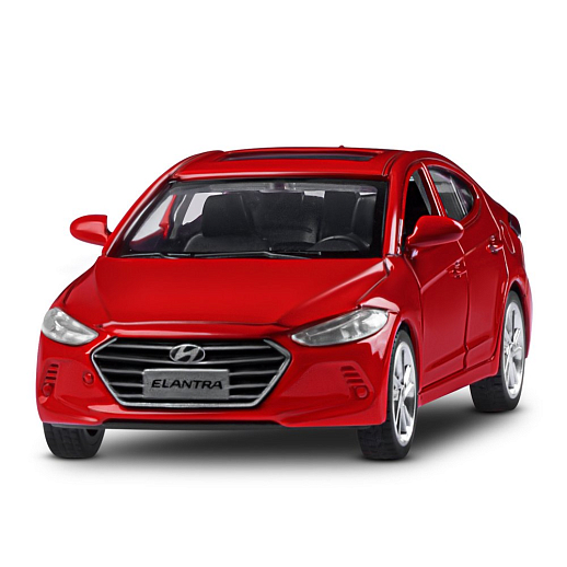 ТМ "Автопанорама" Машинка металлическая 1:40 HYUNDAI ELANTRA, красный, откр. двери, инерция, 17,5*12,5*6,5 см в Джамбо Тойз #4
