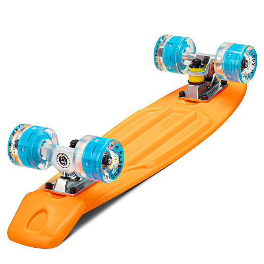 Скейтборд Fish, дека PP р-р 22"х6", колеса 60х45мм 78А, PU, LED, ABEC-7, подвеска алм.3,25" в/п в Джамбо Тойз #4